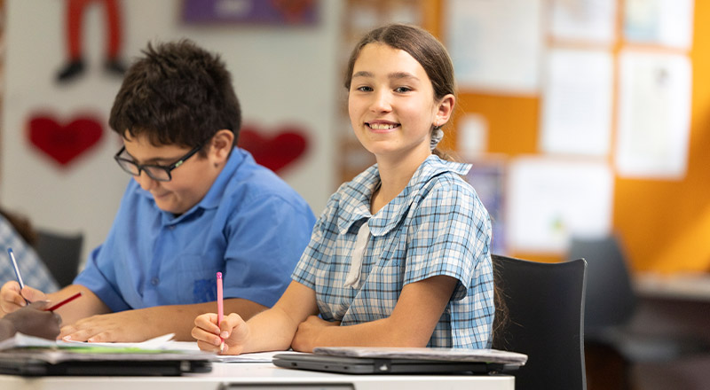 Sacred Heart Mt Druitt students studying