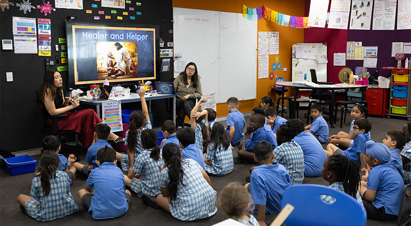 Sacred Heart Mt Druitt students in Religion class