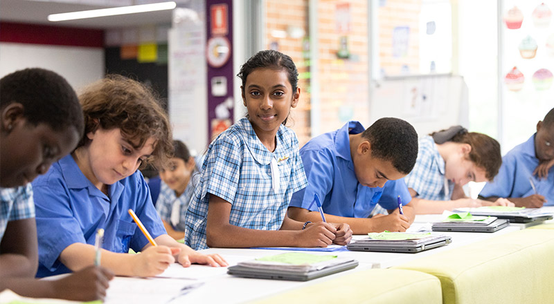 Sacred Heart Mt Druitt student in class