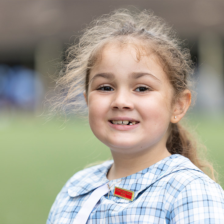 Happy Sacred Heart Mt Druitt student